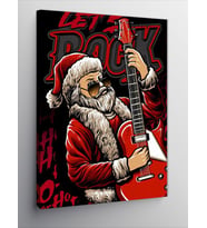 Kanvas Tablo Rockçı Santa