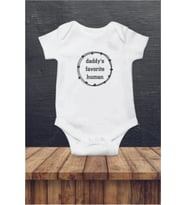 Daddy s Favorite Human Özel Tasarım Bebek Zıbın Pamuklu Çıtçıtlı Body
