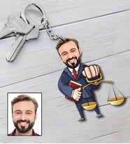 Kişiye Özel Avukat Tasarımlı Karikatür Anahtarlık 84