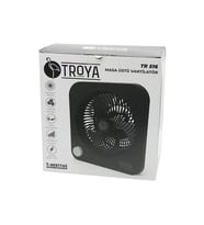 MASA ÜSTÜ VANTİLATÖR FAN=22CM 3 KADEME HIZ 40W  3 PERVANE  SİYAH PLS.STAND=28X27X13CM TR-516 GO-53-vice 00333