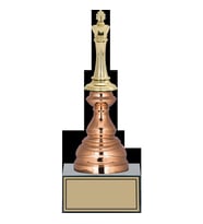 ODAK KUPA - Figürlü Kupalar - Satranç Figürlü Kupalar FG-024 C - 26 cm