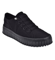 Gamelu Kalın Taban Kadın Spor Ayakkabı Sneaker EK-CANVAS-Z SİYAH