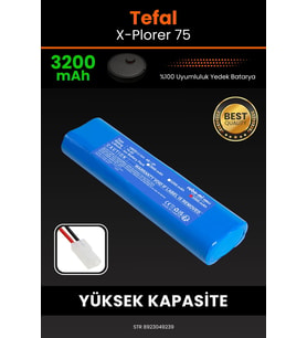 Tefal X-Plorer 75 3200mAh Robot Süpürge Bataryası - Yüksek Yoğunluklu Li-ion Hücre