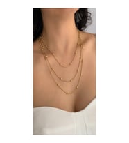 Çelik 3'lü Dorika Zincir Kararmaz Tasarım Kolye (Standart)