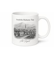 Karakalem Anadolu Tasarımlı Kupa Bardak Özel Tasarım Hediye Kupa