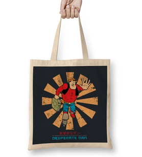 Desperate Dan Retro Japanese Bez Çanta Uzun Saplı
