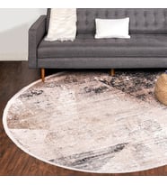 Halıca Beige 34039 Y İnce Bambu Yüksek Kalite Yuvarlak Salon Halısı