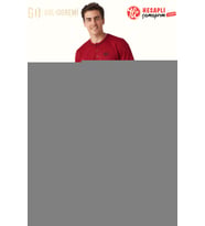 Mod Collection 3416 Erkek Düğmeli Yaka Kısa Kollu Çizgili %100 Pamuklu Rahat Kalıp Pijama Takım (Bordo)