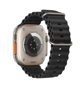Ally Apple Watch 7-8 41mm 6-5-4 40mm Marine Silikon Kayış Kordon 3-2-1 38mm (Siyah)
