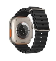 Ally Apple Watch 7-8 41mm 6-5-4 40mm Marine Silikon Kayış Kordon 3-2-1 38mm (Siyah)