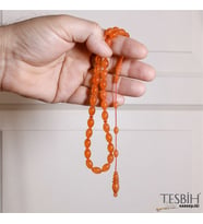 Beyzi Kesim Osmanlı Sistemli Abdullah Öner Atölyesi Sıkma Kehribar Tesbih tsb0226