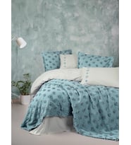 Cotton Box Ranforce Çift Kişilik Yatak Örtülü Nevresim Takımı Limi Aldo Mint