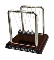Kişiye Özel Küçük Boy Newton Denge Topu Masaüstü İsimlik Stres Topu