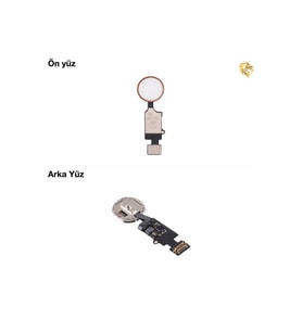 iPhone 8 Home Tuşu - Rose Gold / Pembe Orta Tuş Butonu Parmak izi butonu açma-kapama butonu açma-kapama tuşu yan güç tuşu power tuşu home tuşu touch id parmak izi sensörü