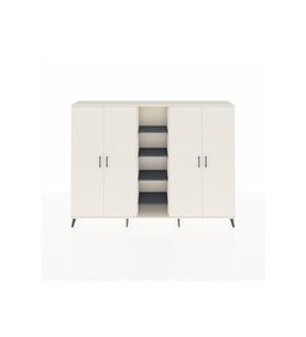 Arges Dolap 12 Raflı 4 Kapaklı 220x30x163 Aytaşı-Aytaşı/Antrasit