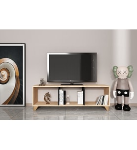 Tv Ünitesi Modern Tv Sehpası - Atlantikçam & Antrasit Detaylı