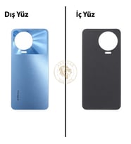 Infinix Note 12 Pro Mavi Uyumlu Arka Kapak Arka Cam Batarya Pil Kapağı Lazer Kesim Back Cover