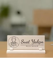 Kişiye Özel Aile Hekimi Temalı Masaüstü Taş İsimlik