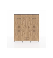 Arges Gardrop 10 Raflı 2 Çekmeceli 4 Askılı 220x30x243 Antrasit-Çam