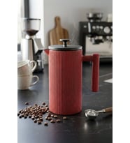 Bambum Linden - Döküm Demlik French Press 350 ml Kırmızı