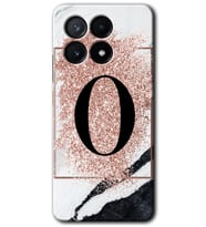 Poco x6 Pro Kılıf HD Desen Baskılı Kılıf - Pembe Mermer Desenli O Harfi