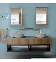 ADA 130 CM AYNALI ÇİFT LAVABOLU BANYO DOLABI TAKIMI