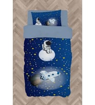 MEKTA HOME BEBEK VE ÇOCUK ODASI Astronot ve Spacex Desenli Nevresim Takımı