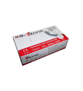 STONE PUDRALI LATEX BEYAZ MUAYENE ELDİVENİ MEDİUM (M) 100 LÜ /5 paket