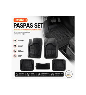 Renlt Mascott araçlarına uyumlu havuzlu oto paspas 5 Parca Kaliteli