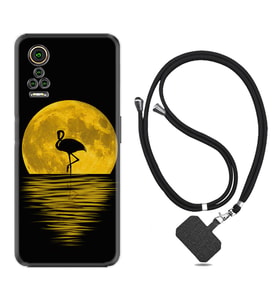 General Mobile GM 21 Pro GM 22 Pro Plus Kılıf Boyun Askılı Silikon Ay ve Flamingo 1775
