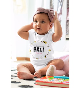 Babaannesinin Balı M.aşk Desenli Kısa Kol Kız Body