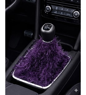 Peluş Vites Körüğü Mor, Yumuşak Dokulu Vites Aksesuarı