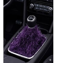 Peluş Vites Körüğü Mor, Yumuşak Dokulu Vites Aksesuarı