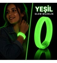 Yeşil Kalın Glow Bileklik – Kırılarak Yanan Parti ve Festival Bilekliği