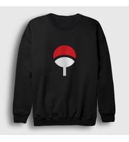 Presmono Unisex Siyah Uchiha Clan Anime Naruto Sweatshirt 134502tt