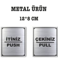 İTİNİZ ÇEKİNİZ YAZISI METAL 10*10 (Gümüş)