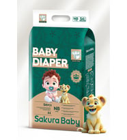 Sakura Baby Hijyenik  Tekli Paketli Bantlı Bebek Bezi Nb Beden 3-5 Kg 54 Adet 1 Numara