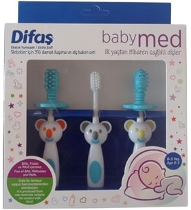 Baby Med Bebek Ağız Bakım Seti (Mavi)