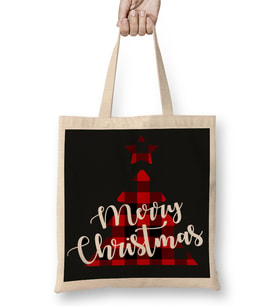 Yılbaşı Yeni Yıl Konseptli Merry Christmas 015 Bez Çanta Uzun Saplı