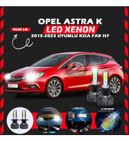 Opel Astra K 2015-2023 Kısa Far Uyumlu Şimşek Etkili Led Xenon Pro Series H7