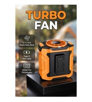 Taşınabilir Turbo Mini Fan – Dijital Ekran, Ayarlanabilir Hız ve Type-C Şarj