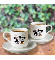 Mickey & Minnie Mouse Sevgili Çift Tasarımlı Türk Kahvesi Fincanı Seti İkili Kişiye Özel
