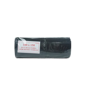 Hantal Boy Çöp Torbası 100 x 150 cm 10 Lu Rulo x 1 Paket = 10 Adet (Siyah)