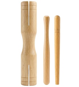 Temel Ahşap Çift Tonlu Agogo Ritim Müzik Aleti 18.5 cm