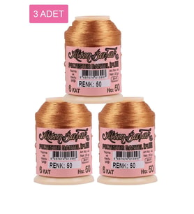 3 Adet Altınbaşak Oya ve Dantel İpi 20 gr - Royaleks - No: 050