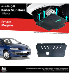 S-Dizayn Renault Megane 2 Çelik Karter Muhafaza 2002-2008 A+ Kalite (Karışık)