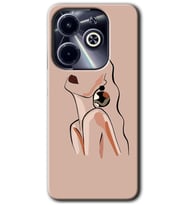 İnfinix Hot 40i Kılıf HD Desen Baskılı Kılıf - Çizim Silüet