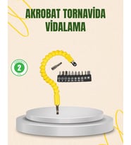 12 Parça Akrobat Vidalama Uç Seti Esnek Dar Alan Kullanım