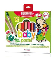 Fibracolor Baby Pastel 1+ Yaş Bebekler İçin Kalın Pastel Kalem 12 Renk 