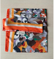 İpekal Exclusive Batik Desenli Pamuklu Şal 70x180 (Turuncu)